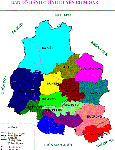 bản đồ hành chính huyện Cư Mgar